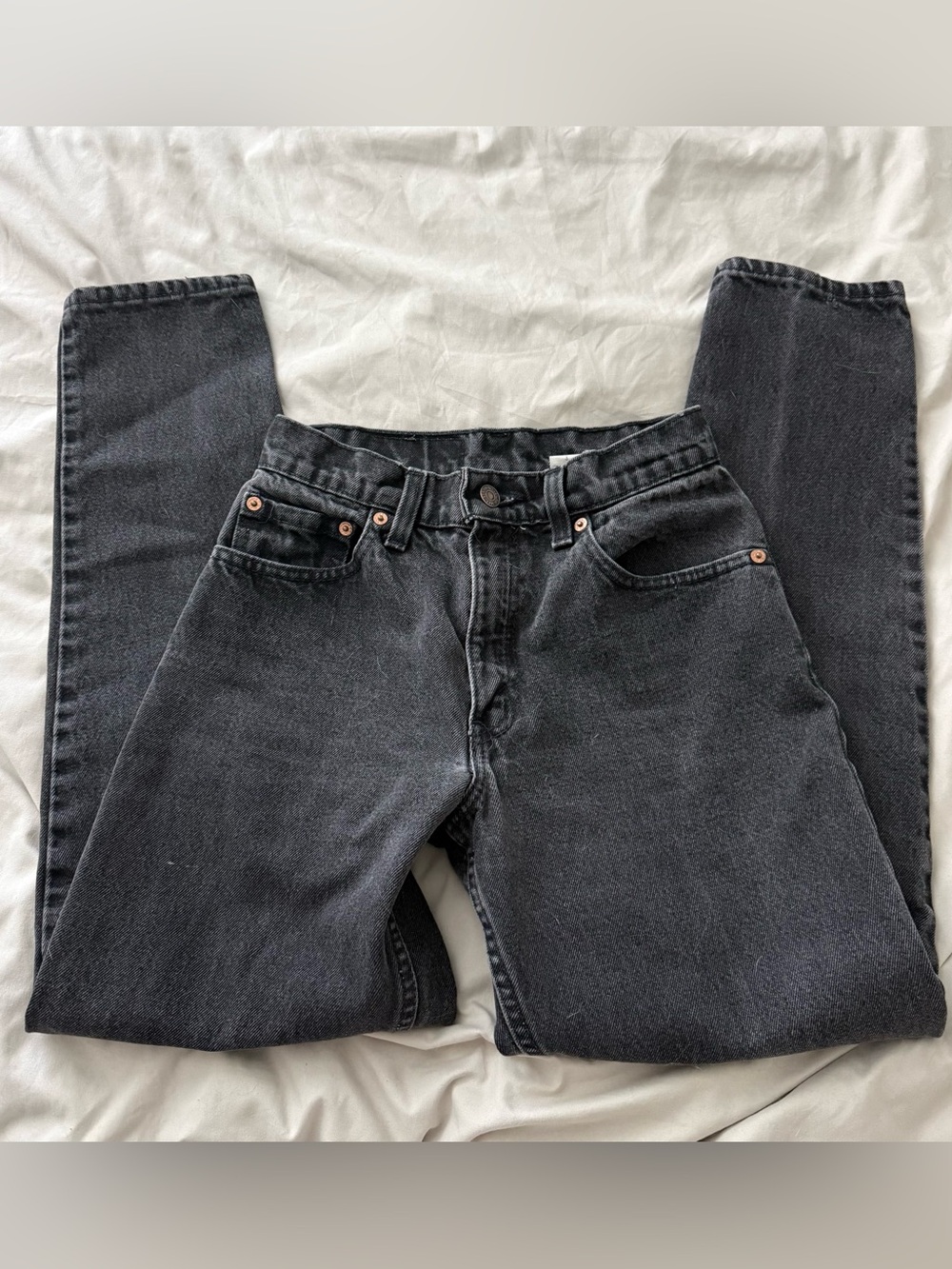 Levi’s 550 Vintage 90s USA Faded Black High Rise Relaxed Jeans Sz 3 Short